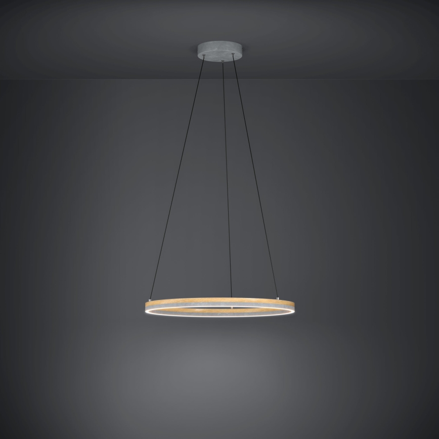 Eglo - Dimbare LED hanglamp aan een koord LED/36W/230V 3000K grijs/eiken