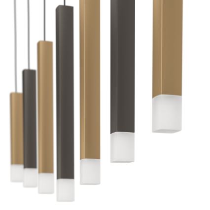 Eglo - Dimbare LED hanglamp aan een koord 7xLED/3,1W/230V 3000K antraciet/goud