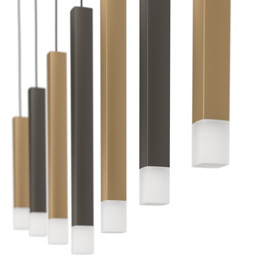 Eglo - Dimbare LED hanglamp aan een koord 7xLED/3,1W/230V 3000K antraciet/goud