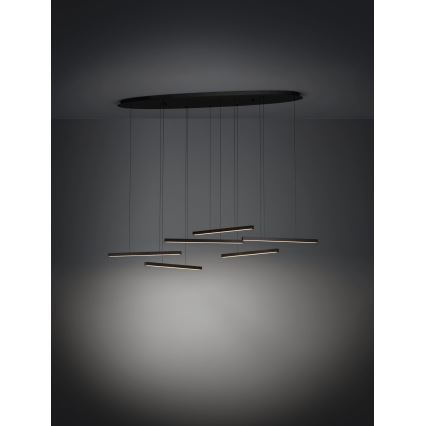 Eglo - Dimbare LED hanglamp aan een koord 6xLED/8,4W/230V 3000K zwart