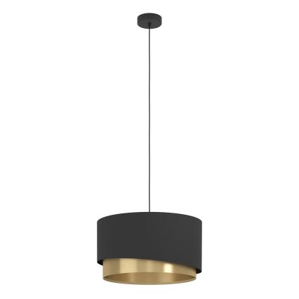 Eglo - Hanglamp aan een koord 1xE27/40W/230V zwart/goud