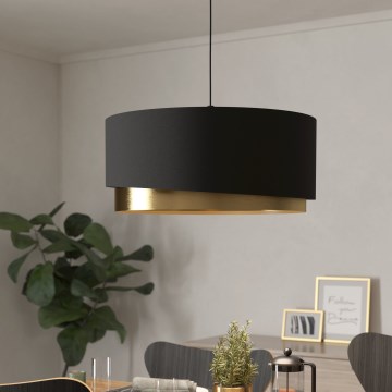Eglo 39926 - Hanglamp aan een koord MANDERLINE 1xE27/40W/230V zwart/goud