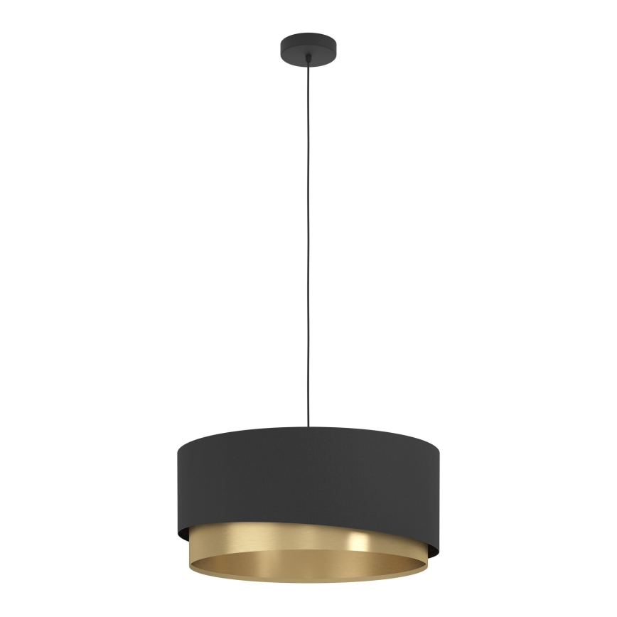 Eglo 39926 - Hanglamp aan een koord MANDERLINE 1xE27/40W/230V zwart/goud