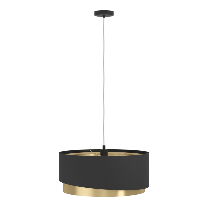 Eglo 39926 - Hanglamp aan een koord MANDERLINE 1xE27/40W/230V zwart/goud
