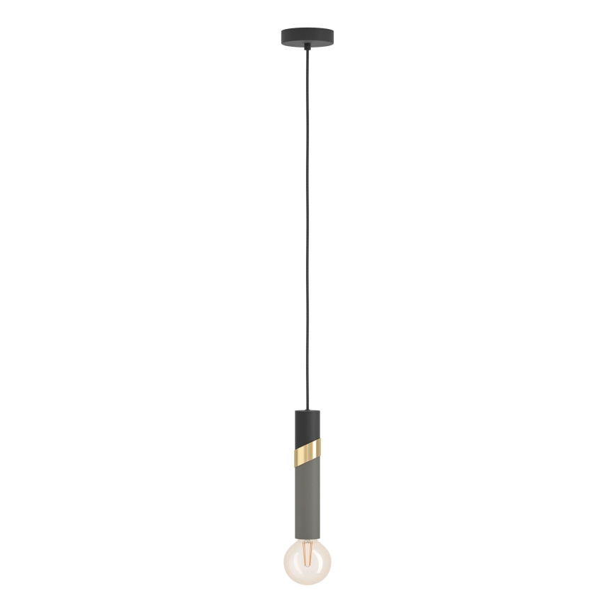 Eglo - Hanglamp aan een koord 1xE27/40W/230V zwart/goud