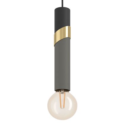 Eglo - Hanglamp aan een koord 4xE27/40W/230V zwart/goud