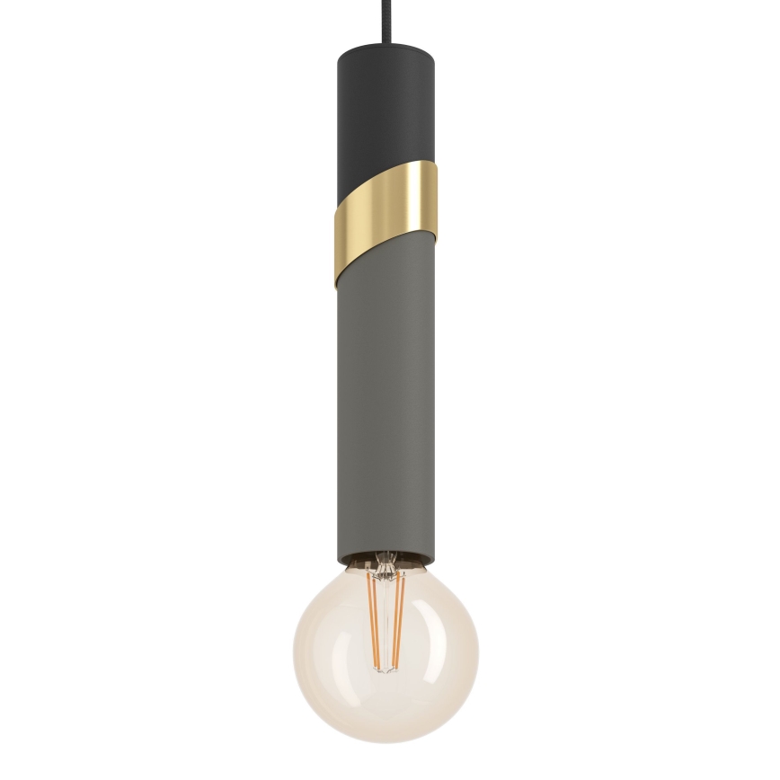 Eglo - Hanglamp aan een koord 4xE27/40W/230V zwart/goud