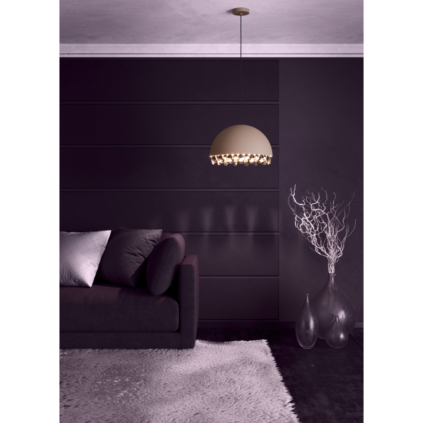Eglo - Hanglamp aan een koord 1xE27/40W/230V bruin