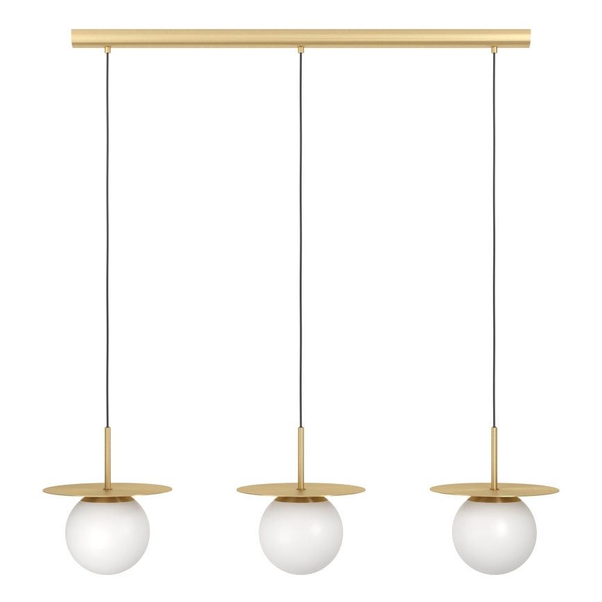 Eglo - Hanglamp aan een koord 3xE27/40W/230V goud