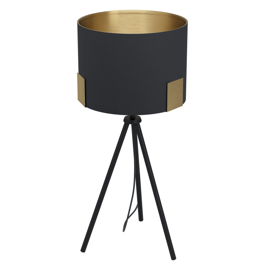 Eglo - Tafellamp 1xE27/40W/230V zwart/goud