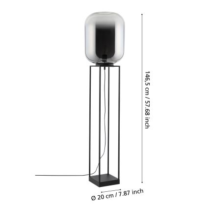 Eglo - Staande Lamp 1xE27/40W/230V gerookt