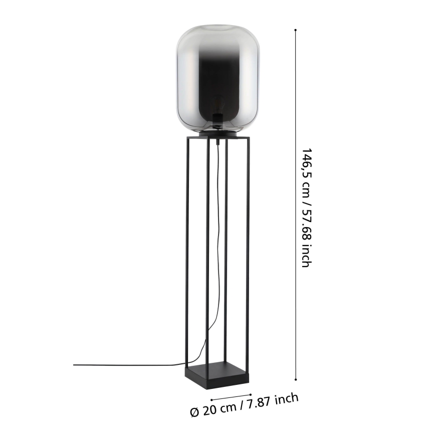 Eglo - Staande Lamp 1xE27/40W/230V gerookt