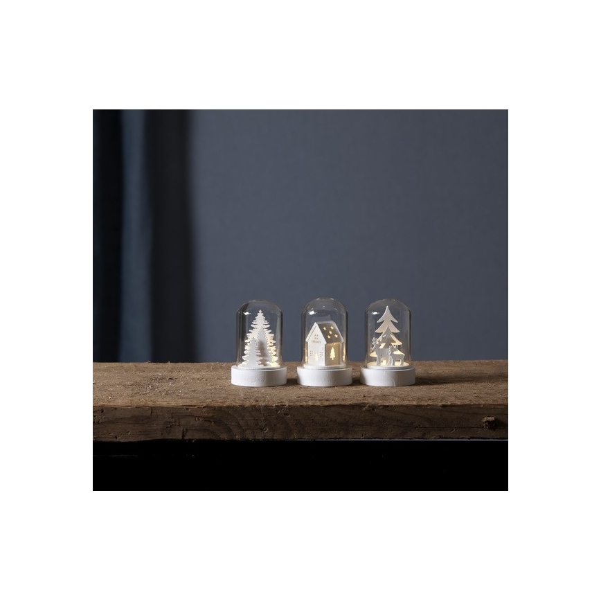 Eglo - SET 3x LED Kerst Decoratie 1xLED/0,06W/1xCR2032 wit