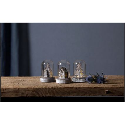 Eglo - Set van 3 LED kerstdecoraties LED/0,06W/1xCR2032 bruin