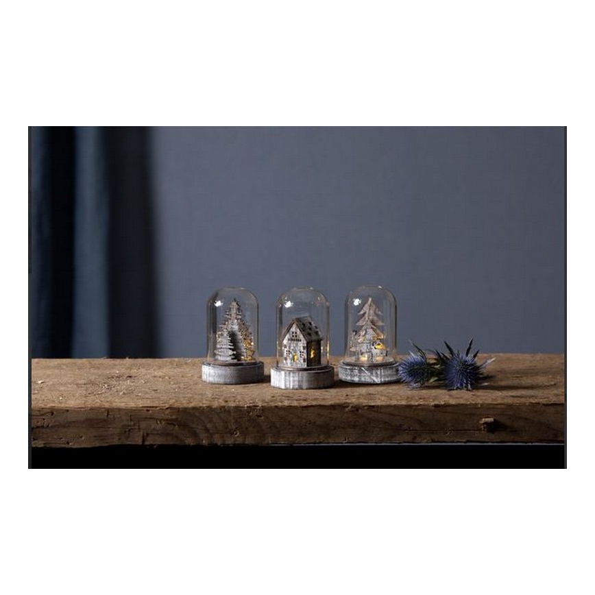 Eglo - Set van 3 LED kerstdecoraties LED/0,06W/1xCR2032 bruin