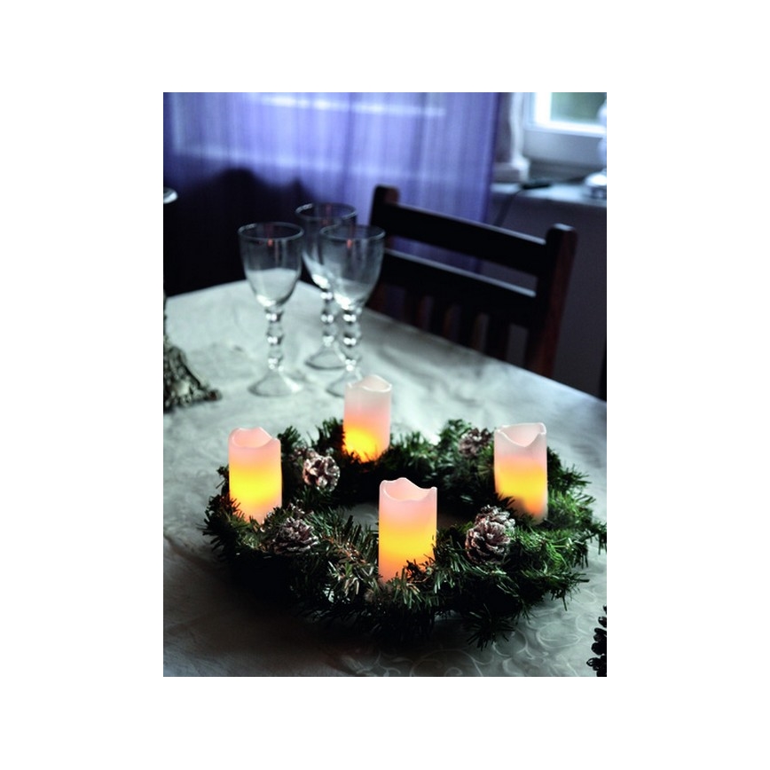 Eglo - Set van 4 LED-kerstdecoraties 1xLED/0,18W/2xCR2032 + afstandsbediening