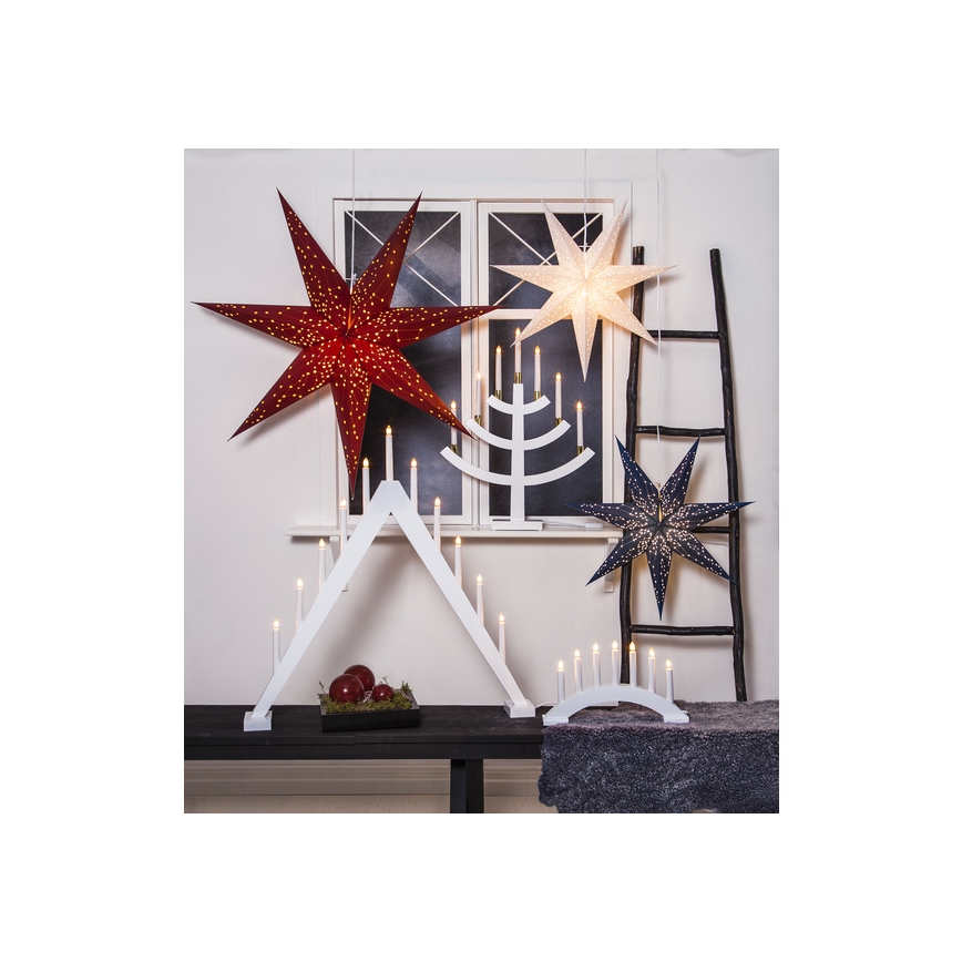 Eglo - Kerst Kandelaar 7xE10/3W/230V wit