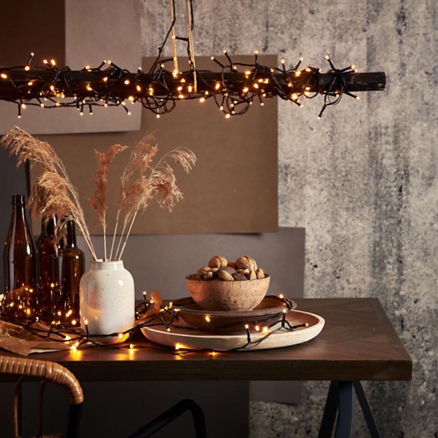 Eglo - LED buitenkerstsnoer 1200 LED, 29 m, IP44, warm wit