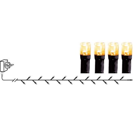 Eglo - LED buiten kerstverlichting 80xLED 10,5m IP44 warm wit