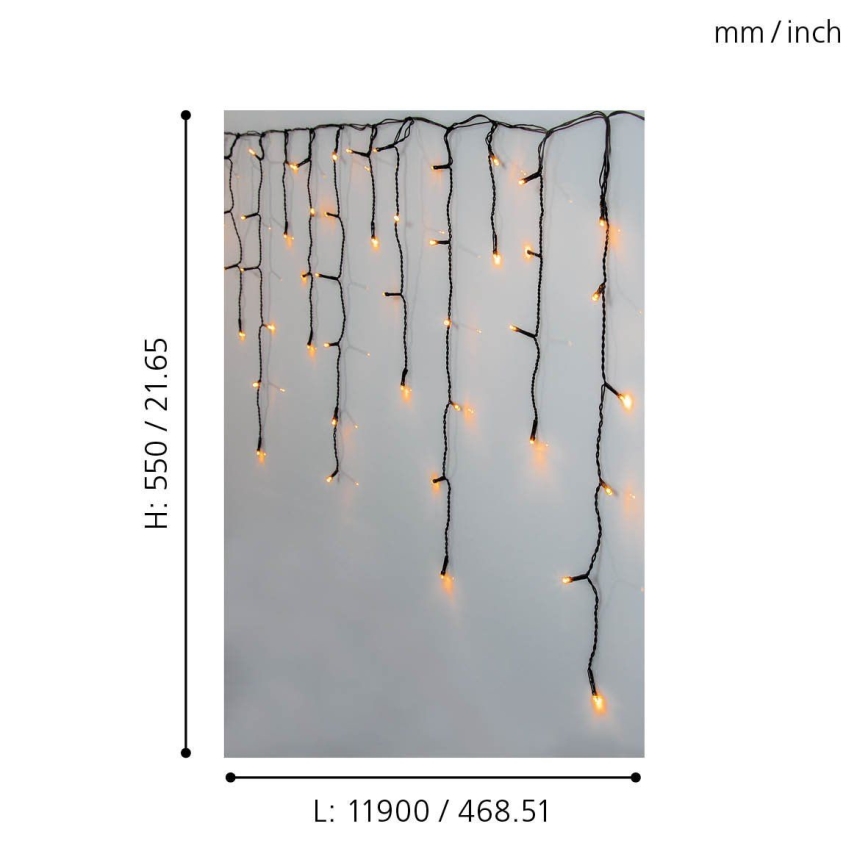Eglo 410824 - LED Kerst lichtsnoer voor buiten 480xLED/17x0,55m IP44 warm wit