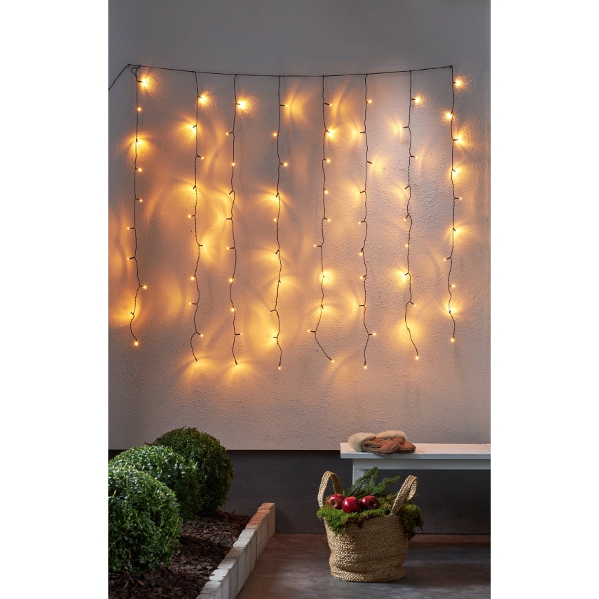 Eglo - LED Kerst Lichtgordijn voor Buiten 80xLED 1,3m IP44 warm wit
