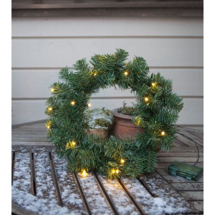 Eglo - LED Buiten Kerstkrans met een sensor 20xLED/0,064W/3xAA IP44