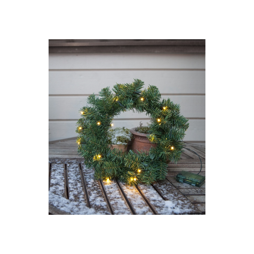 Eglo - LED Buiten Kerstkrans met een sensor 20xLED/0,064W/3xAA IP44