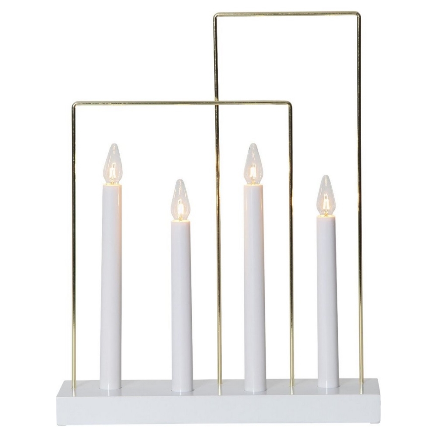 Eglo - Kerst Kandelaar 4xE10/3W/230V wit