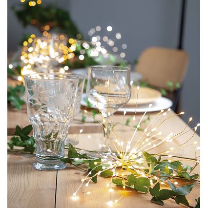 Eglo 411063 - LED kerstdecoratie FIREWORK 60xLED/0,06W/3xAA Ø 26 cm