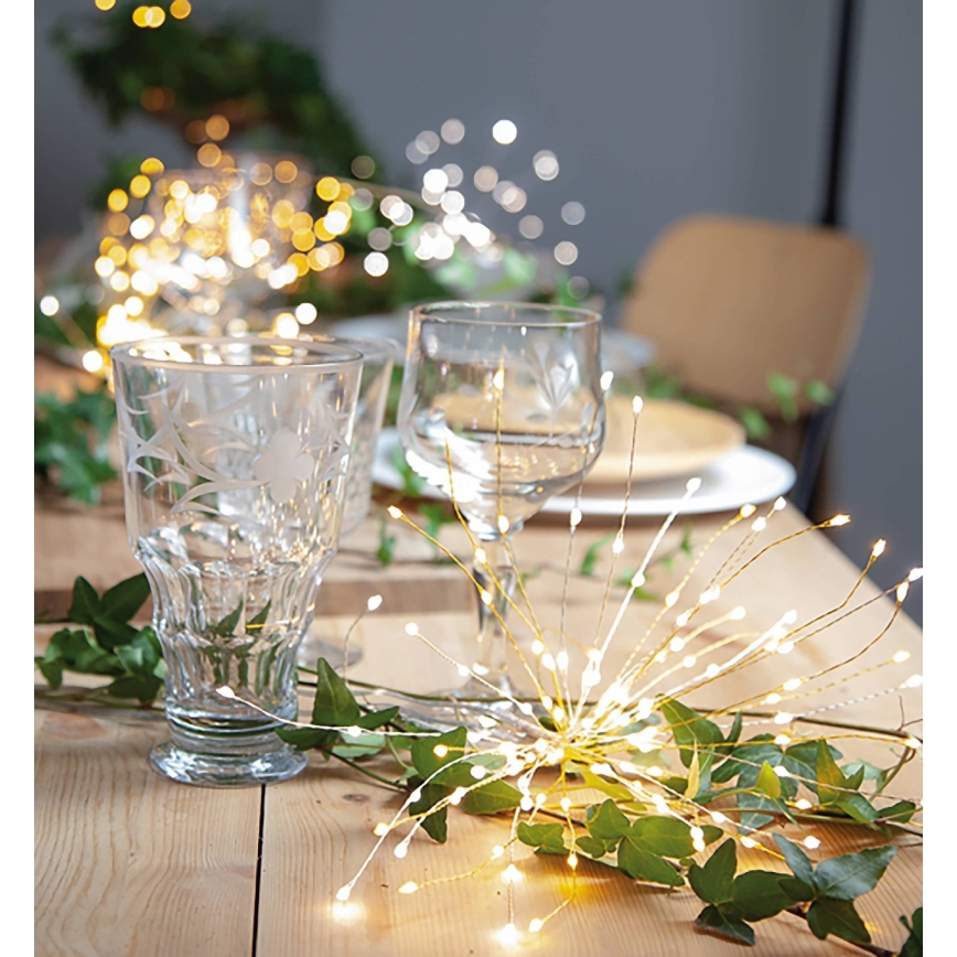 Eglo 411063 - LED kerstdecoratie FIREWORK 60xLED/0,06W/3xAA Ø 26 cm