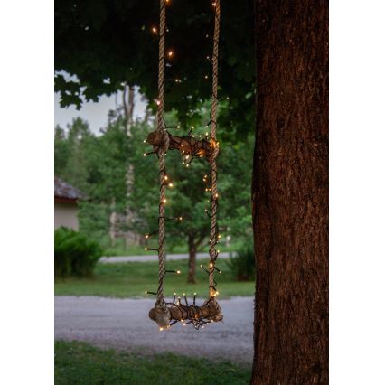Eglo 411077 - LED Kerst Lichtketting voor Buiten  AKKU 160xLED 11,2 m warm wit IP44