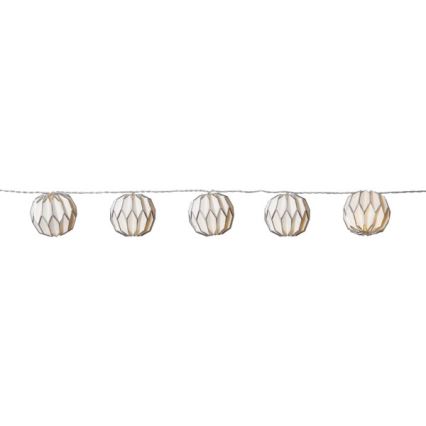 Eglo - LED Kerst lichtsnoer 10xLED/3xAA 2,75m wit/zilver