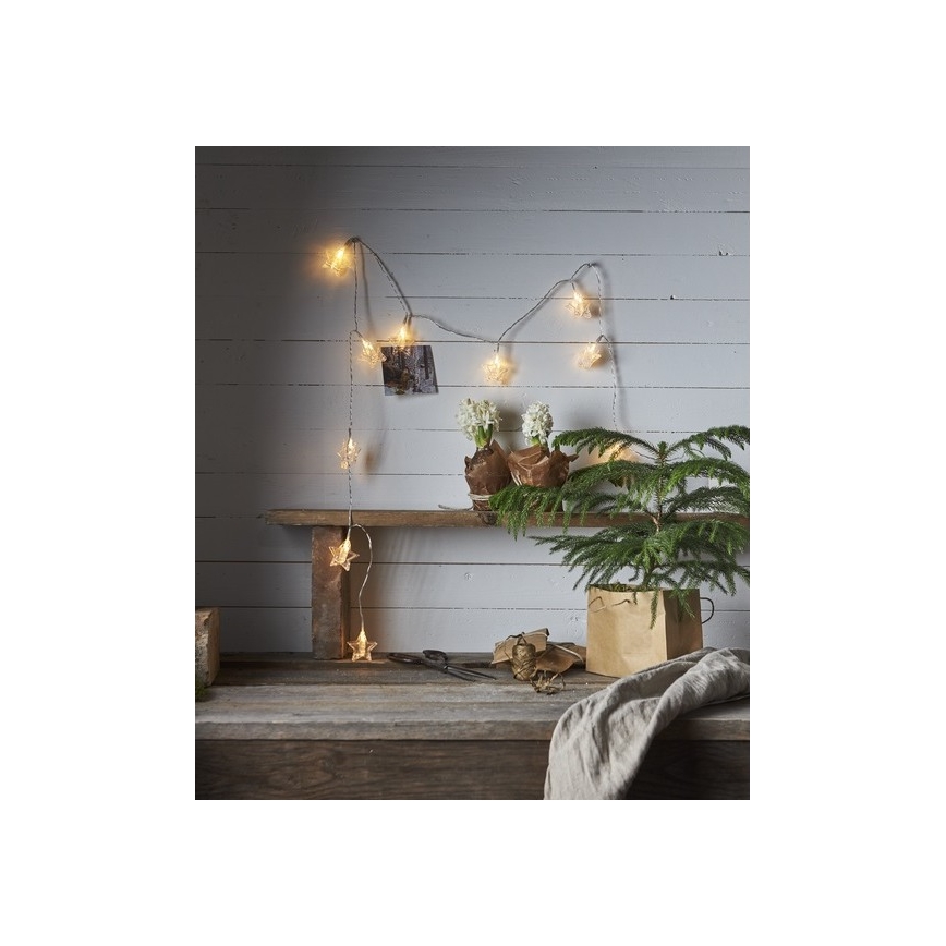 Eglo - LED Kerst Lichtketting 10xLED 2,1m warm wit