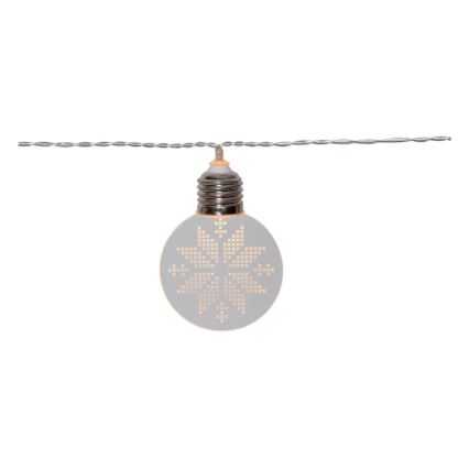 Eglo 411112 - LED Kerstverlichting ORNAMENT 10xLED/3xAA 2,4m warm wit