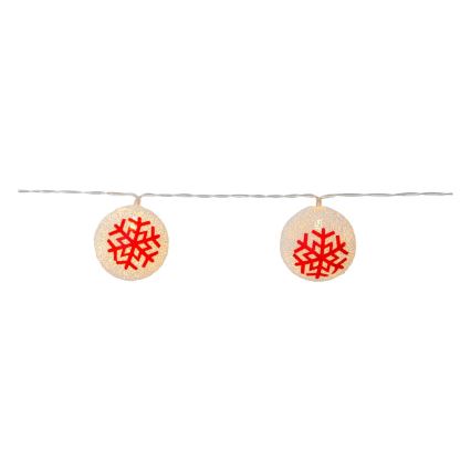 Eglo 411113 - LED Kerst lichtsnoer ORNAMENT 10xLED/3xAA 1,35m warm wit