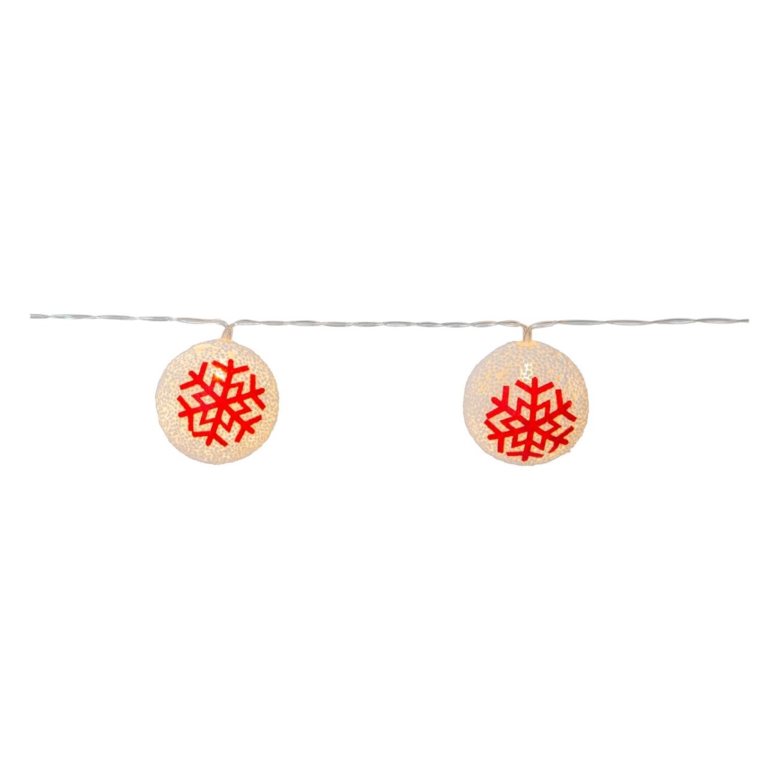 Eglo 411113 - LED Kerst lichtsnoer ORNAMENT 10xLED/3xAA 1,35m warm wit