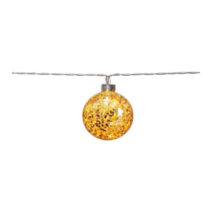 Eglo 411115 -  Decoratieve LED ketting GLITTER 10xLED/2xAA 1,3m warm wit