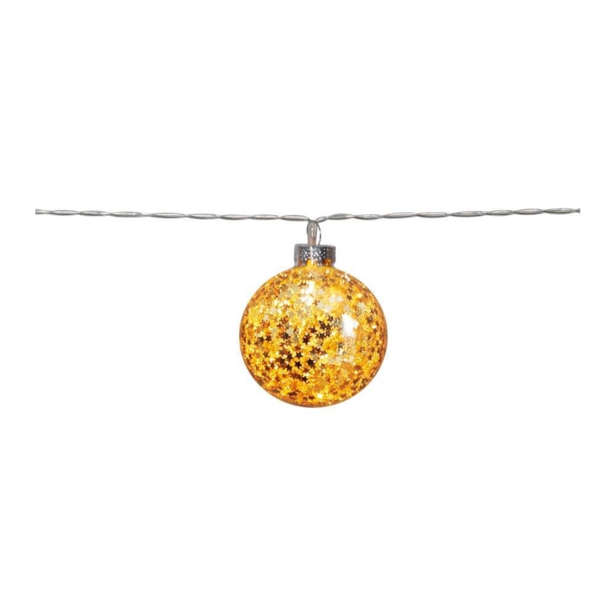 Eglo 411115 -  Decoratieve LED ketting GLITTER 10xLED/2xAA 1,3m warm wit