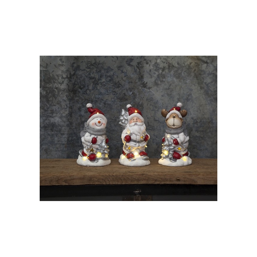 Eglo - LED Kerst Decoratie 6xLED/0,06W/2xAAA sneeuwpop