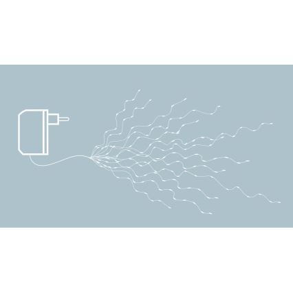 Eglo - LED Kerst Lichtketting 360xLED 2m warm wit