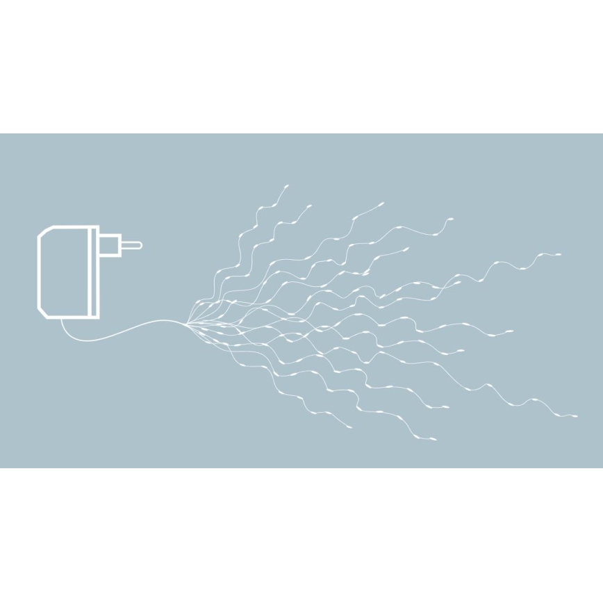 Eglo - LED Kerst Lichtketting 360xLED 2m warm wit