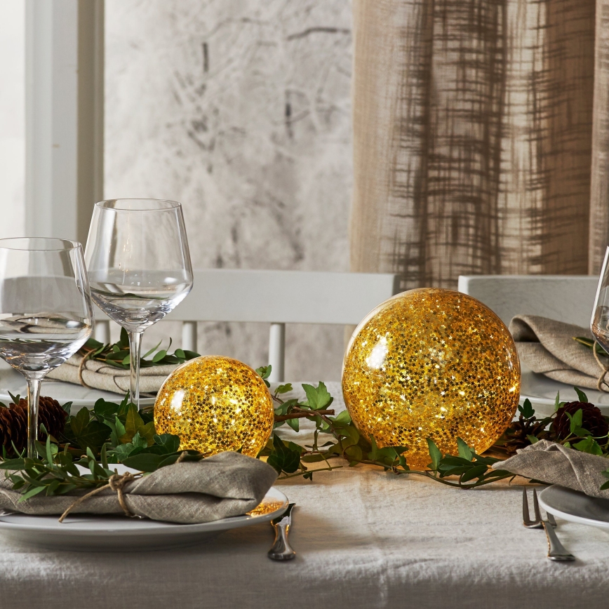 Eglo 411344 - LED Kerstversiering STAR FALL 10xLED/2xAA goud