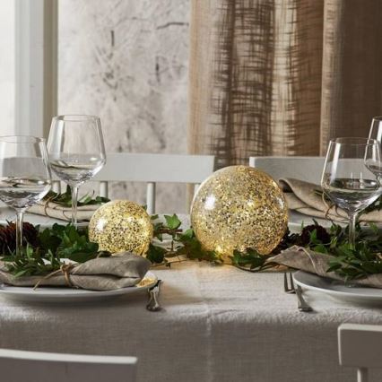 Eglo 411345 - LED Kerstversiering STAR FALL 10xLED/2xAA diameter 10 cm zilver