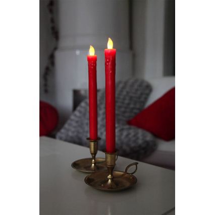 Eglo 411505 - SET van 2 LED-kaarsen PRESSE LED/1xAAA rood
