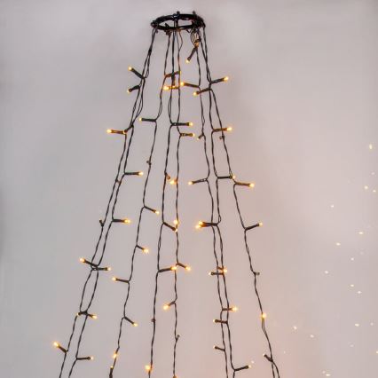 Eglo 411517 - LED Buiten Kerstketting GOUDEN 360xLED 2m IP44 warmwit