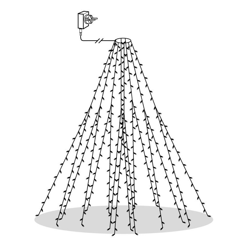 Eglo 411517 - LED Buiten Kerstketting GOUDEN 360xLED 2m IP44 warmwit