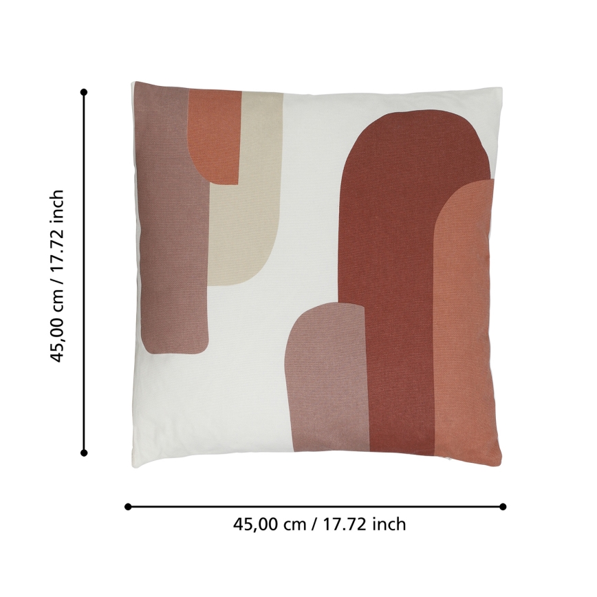 Eglo 420007 - Sierkussen CHEVERY 45x45 cm wit/rood