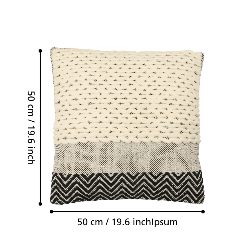 Eglo 420049 - Sierkussen CHEVERY 50x50 cm crème/zwart
