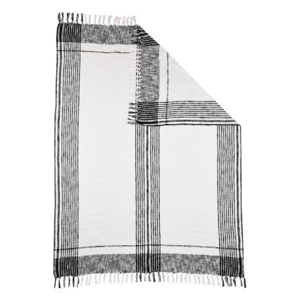Eglo 420063 - CHEVERY bedsprei 170x130 cm, wit/grijs