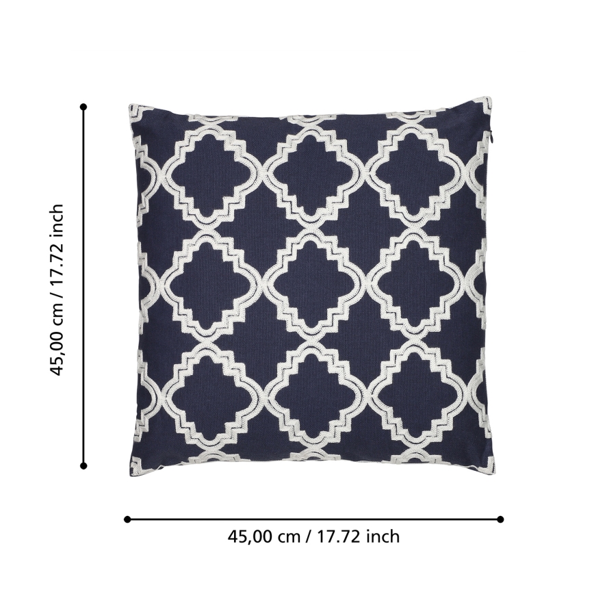 Eglo 420096 - Sierkussen BERHALA 45x45 cm blauw/wit